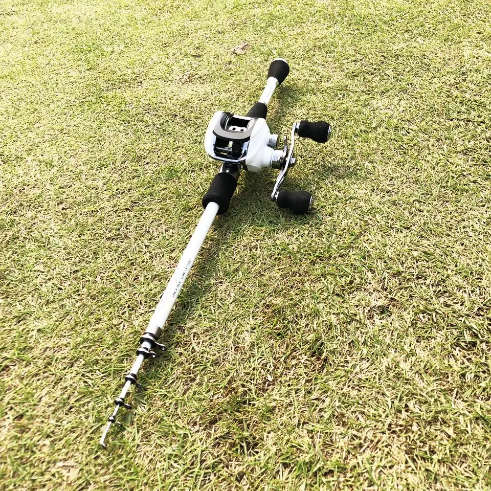 1.8-2.4 m ألياف الكربون خفيفة الطعم الصب الصيد قضيب مع 17 + 1BB بكرة قارب روك القطب قضيب تليسكوبي المجموعات M الطاقة إغراء قضيب
