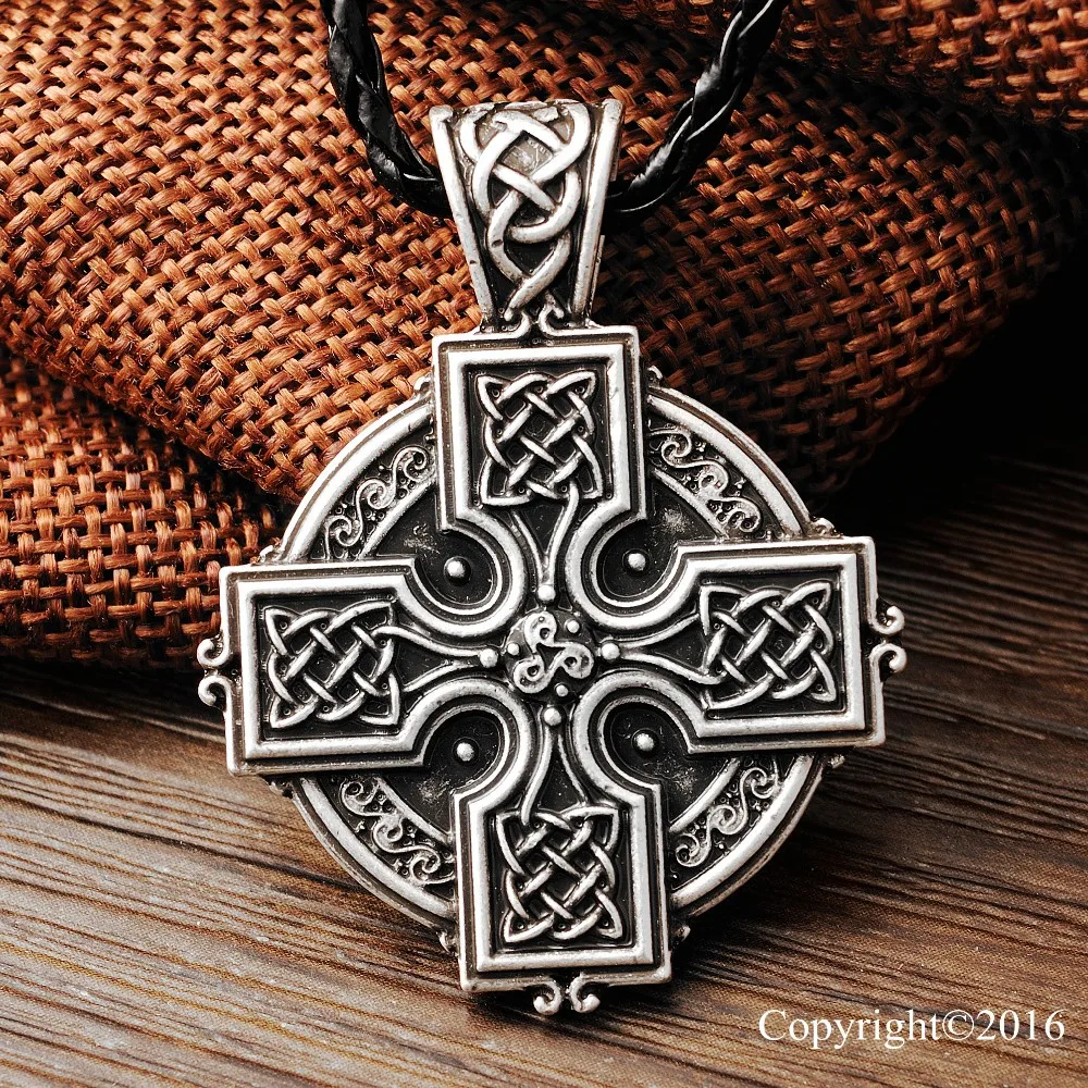 LANGHONG, 1 шт., ожерелье с подвеской в виде амулета с армянским крестом, солнечный крест, кельтское ожерелье друида, талисман