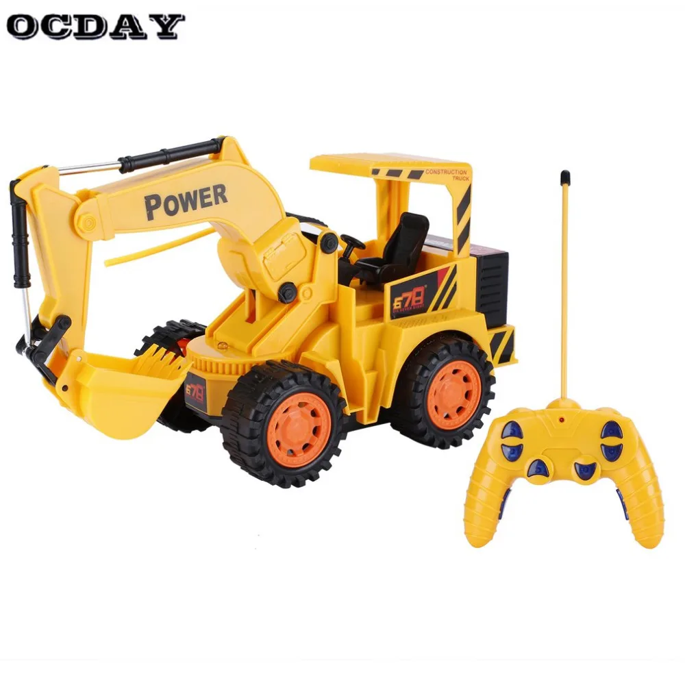 

8058E+ 4 Wheel Radio Control Stunt Excavator RC Construction Simulation Tractors Electric Engineering Vehicles Trucks Digger Toy