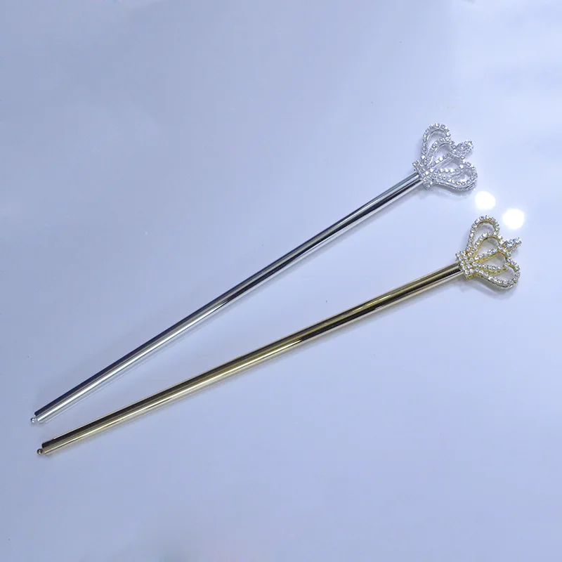 Scepter палочки со стразами Хрустальная корона двухсторонняя модная Бижутерия Аксессуары для игр реквизит для конкурса короны вещи Mk023