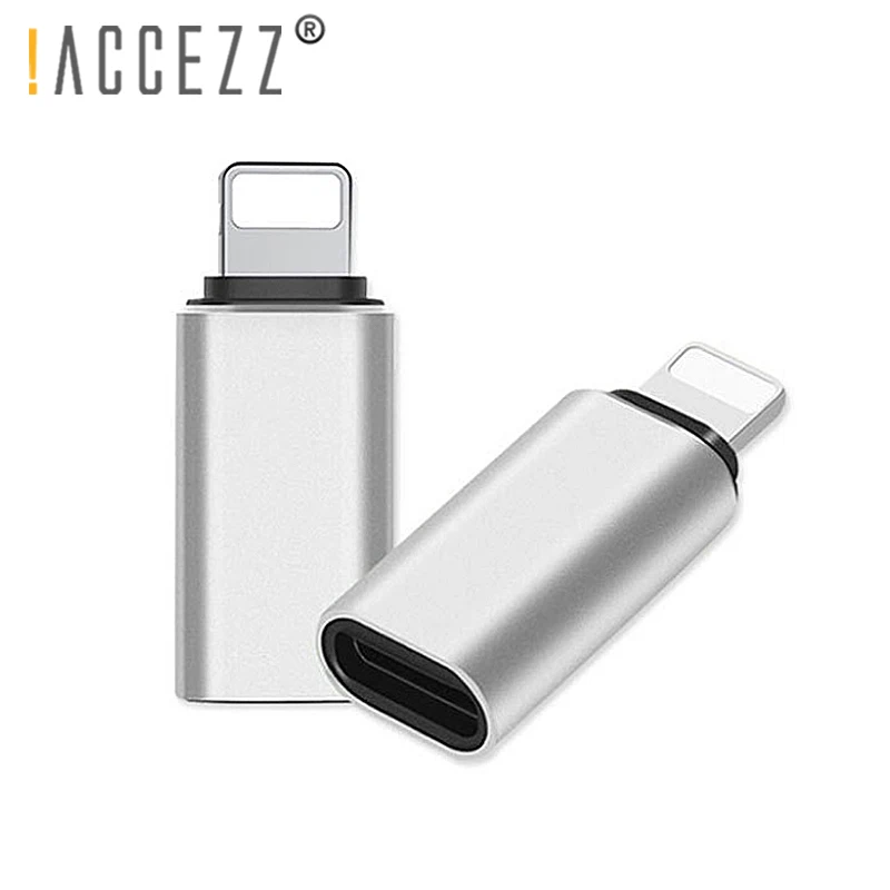 ACCEZZ Мини USB адаптер типа OTG-C женский для освещения Мужской Для Apple адаптер для iphone X XS XR 8 7 Plus синхронизация зарядное устройство конвертер