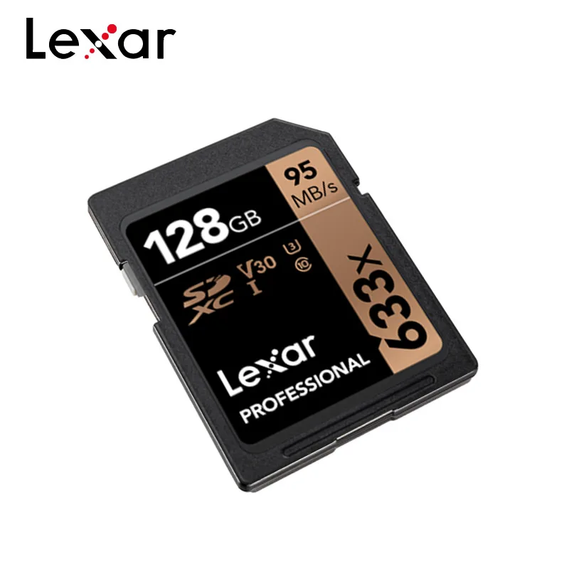 Lexar 633x SD карта, 32 ГБ, класс 10, 95 МБ/с. UHS-I слот для карт памяти 64 ГБ 128 ГБ 256 V30 U3 для 1080p Full-HD 4K Камера