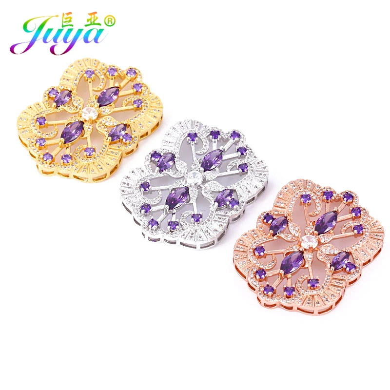 Компоненты ювелирных изделий Juya Beadwork плавающий Соединитель с цветочным узором
