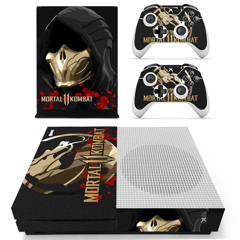 Mortal Kombat 11 One S Наклейка s для Xbox One S Наклейка для кожи vinilo pegatina для Xbox one тонкая консоль и два контроллера