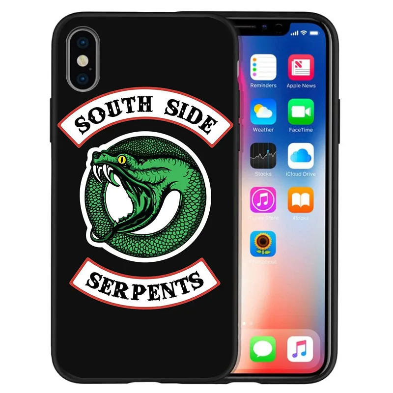 Американский ТВ ривердейл Southside Serpents для iPhone X XR XS Max 5 5S SE 6 6S 7 8 Plus чехол для телефона Funda Coque Etui