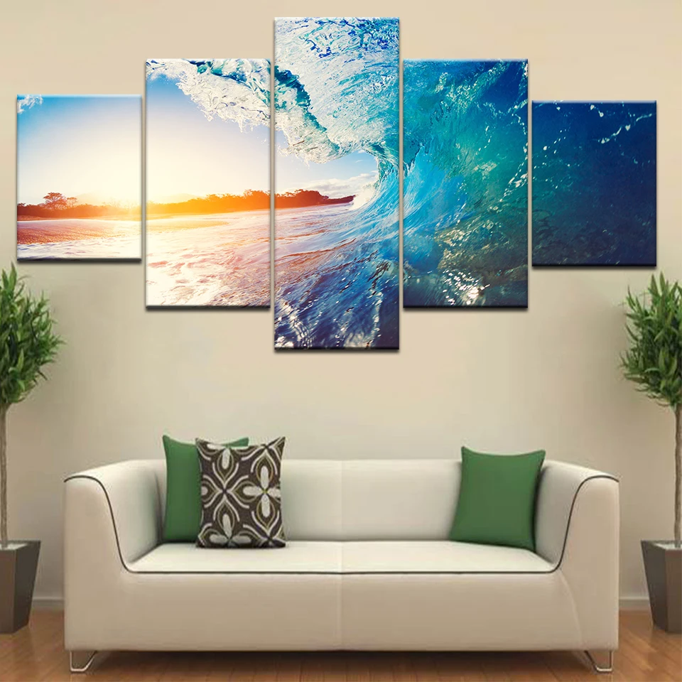 Wall Art домашний декор Гостиная живопись модульные фотографии 5 Панель ландшафт с