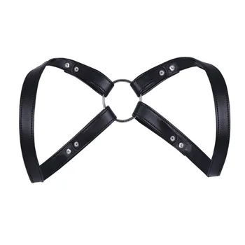 Imbracatura da uomo Lingerie Body pettorina cinture cinture da uomo in pelle top Costume o-ring rivetto Bondage Outfit Arnes Hombre imbracatura sessuale