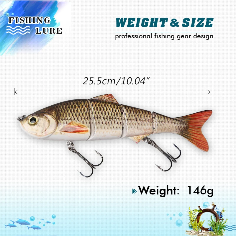 DONQL Fishing Lure 4 Segment Lifelike Fishing Hard Bait 21g 64g 84g Crankbaits Fishing Lures Wobblers Crankbait pesca Jig (5)