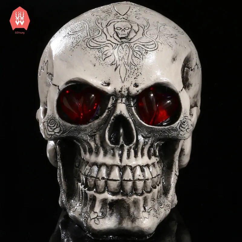Led Gozler Recine Kafatasi Iskelet Kafa Heykelleri Seytan Kafatasi Figurler Heykel Ev Dekorasyon Zanaat Cadilar Bayrami Hediye Gift Gifts Gift Craftgift Decoration Aliexpress