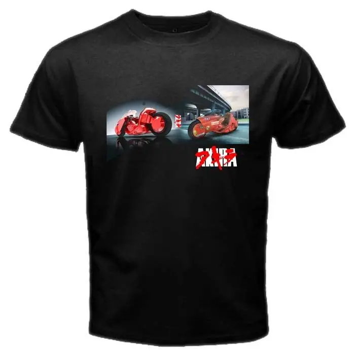 Акира Аниме Манга фильм # A01 Мужская черная футболка S-XXXL | одежда