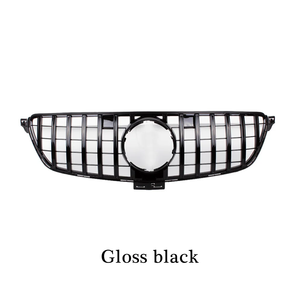 W166 GT grille Front Bumper GT R GTR Grill Mesh for Mercedes GLE class W166 5-door SUV GLE500 - Цвет: Black