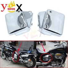 Moto Chrome Coperchio Della Batteria In Metallo Telaio Laterale Della Copertura Della Protezione Per Honda Black Widow 2000-2007 Ombra Spirito VT750 DC