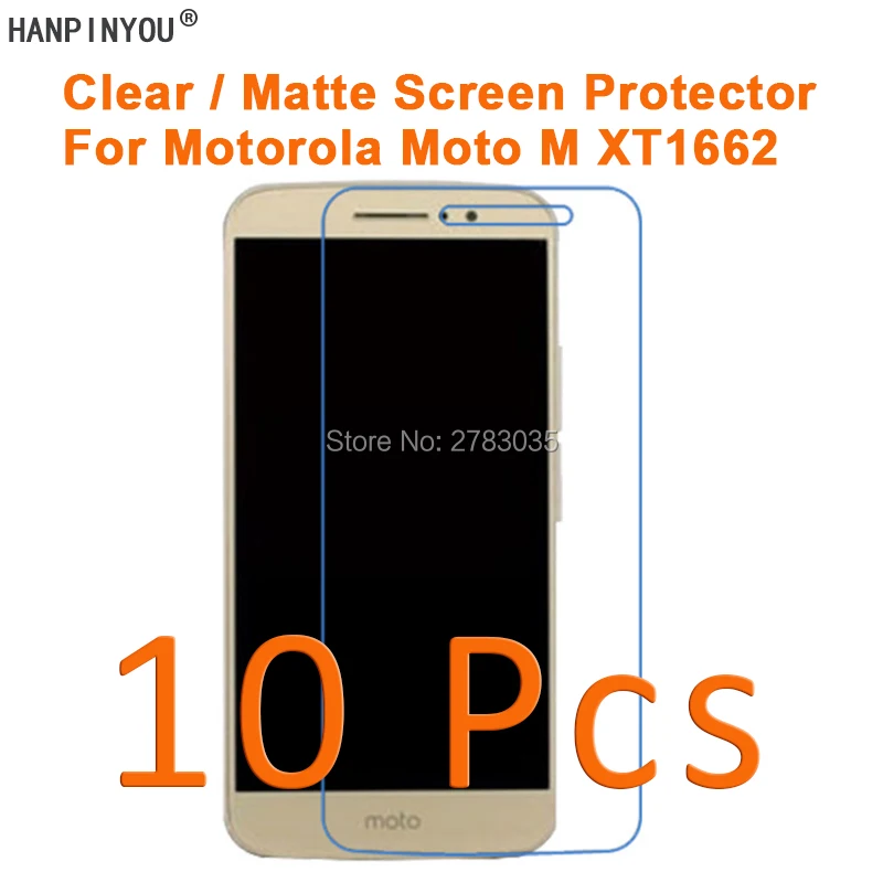 

10 Pcs/Lot For Motorola Moto M XT1662 5.5" HD Clear/Anti-Glare Matte Screen Protector Protective Film Guard (Not Tempered Glass)