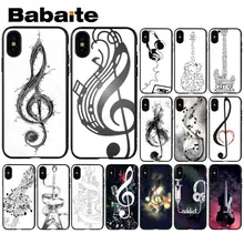Babaite Музыка в мире ТПУ черный чехол для телефона чехол для iPhone X XS MAX 6 6s 7 7 plus 8 8 Plus 5 5S SE XR
