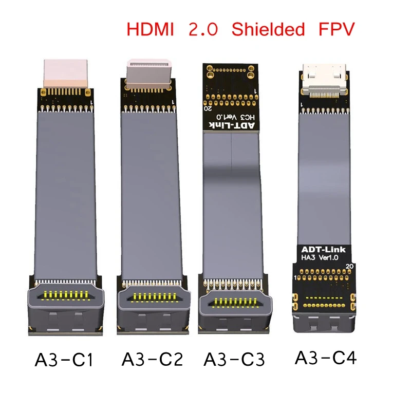 Мини-адаптер HDMI для мультикоптера 5-10 м FPC плоский локоть 2 0 FPV 4k 60 Гц