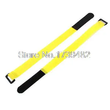

10Pcs 30cm x 2cm RC Lipo Battery Hoop Loop Reusable Cable Tie Down Strap Yellow