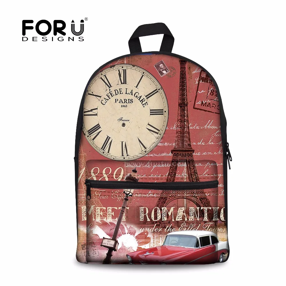 

FORUDESIGNS Fashion Women Casual Travel Backpack Female Softback Rucksack 3D Painting Printing School Backpack for Teenage Girls