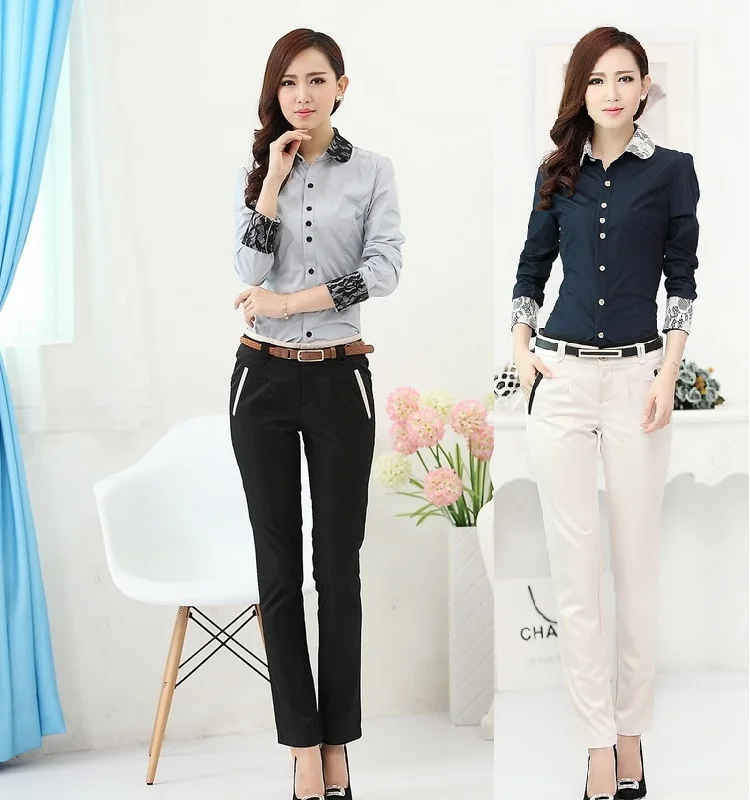 formal blouse and slacks