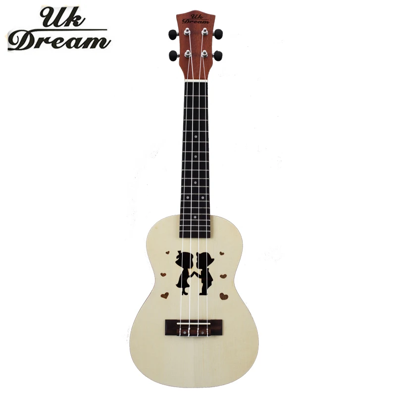

Mini Wooden Guitar 23 inch Ukulele Couple Models Spruce Sapele Mini Hawaii Small Color Small Guitars 4 Strings Guitarra UC-Hand