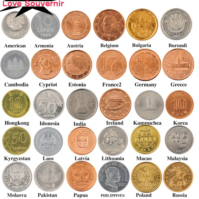 30 Country Coins Series Poundswoman Statues Gram Prime 30 Country Coins Series Poundswoman Statues Gram Prime Material Lima Peru Original Metal Sign Artesanato Gold