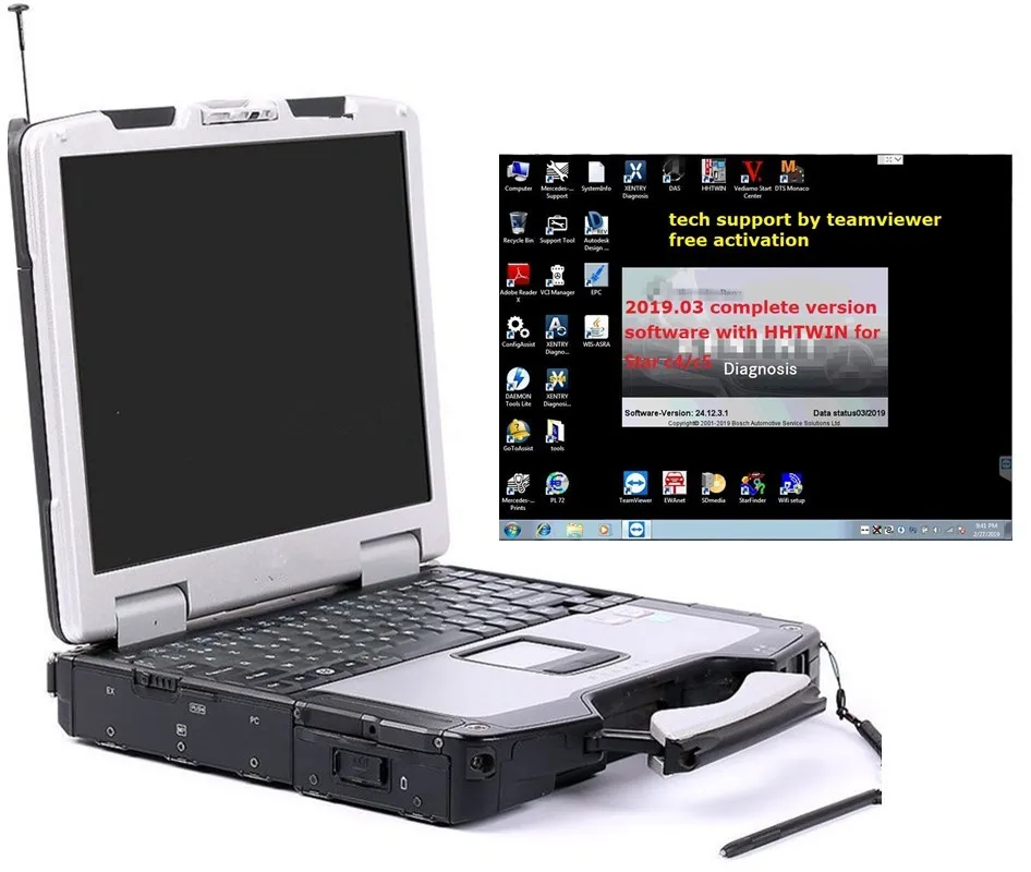 

2019 Diagnostic Computer Toughbook Panasonic CF30 CF 30 CF-30 laptop and Software work with MB Star C4/C5/C6 DHL Free Shipping