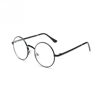 

Unisex Women Men Retro Round Metal Frame Clear Lens Glasses UV 400 silver gold anti-radiation Nerd Spectacles Eyeglass