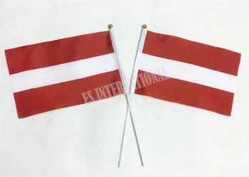 

Latvia Hand Flag National Hand Flag 14*21cm Polyester Small Size Flying Banner Custom Hand flag American