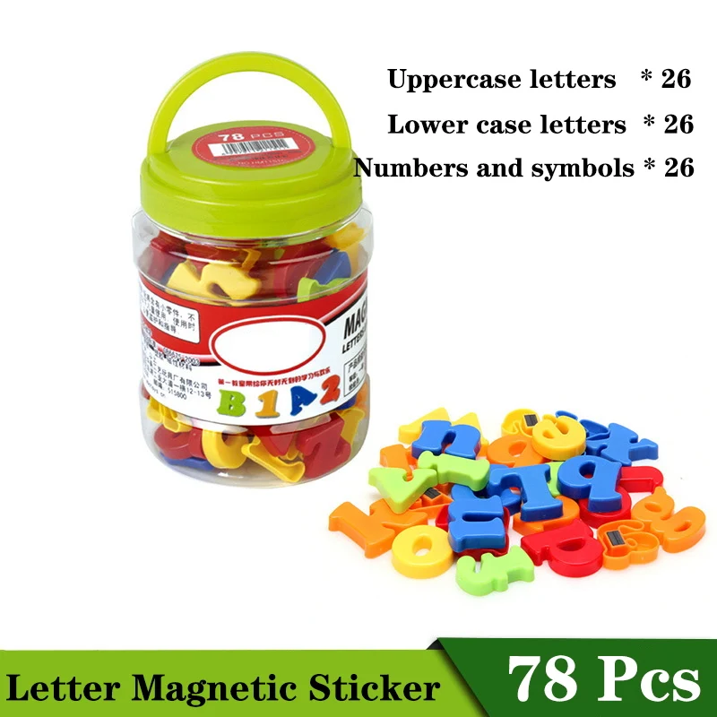 

78Pcs/Set Montessori Number Letters Paste Digital Pinyin Case Magnetic Learning Educational Toys Magnetic Sticker Kid Toy Gift