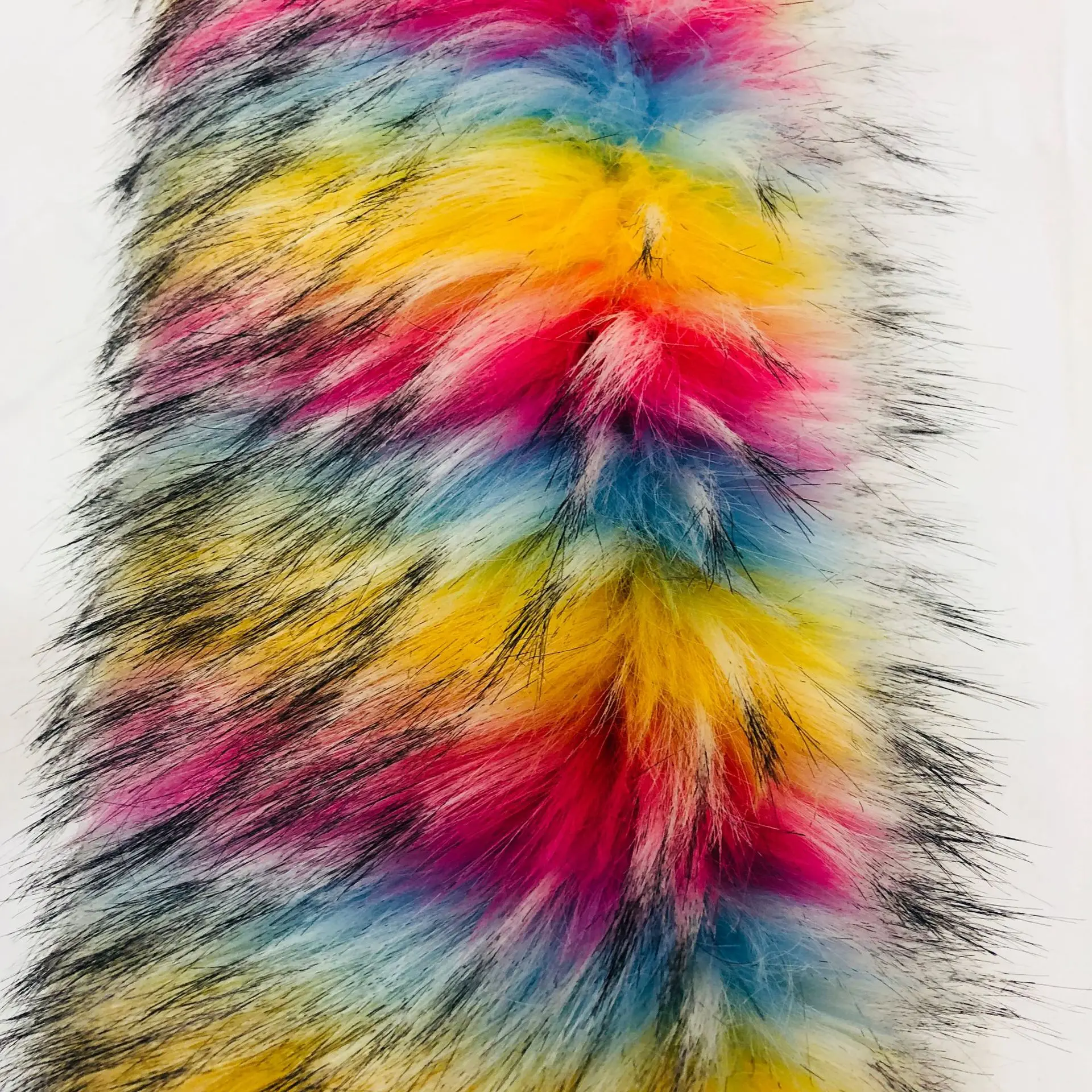 Имитация Шерсть енота цвет жаккард искусственный плюш для одежды меховой воротник волосы мяч 2500gsm