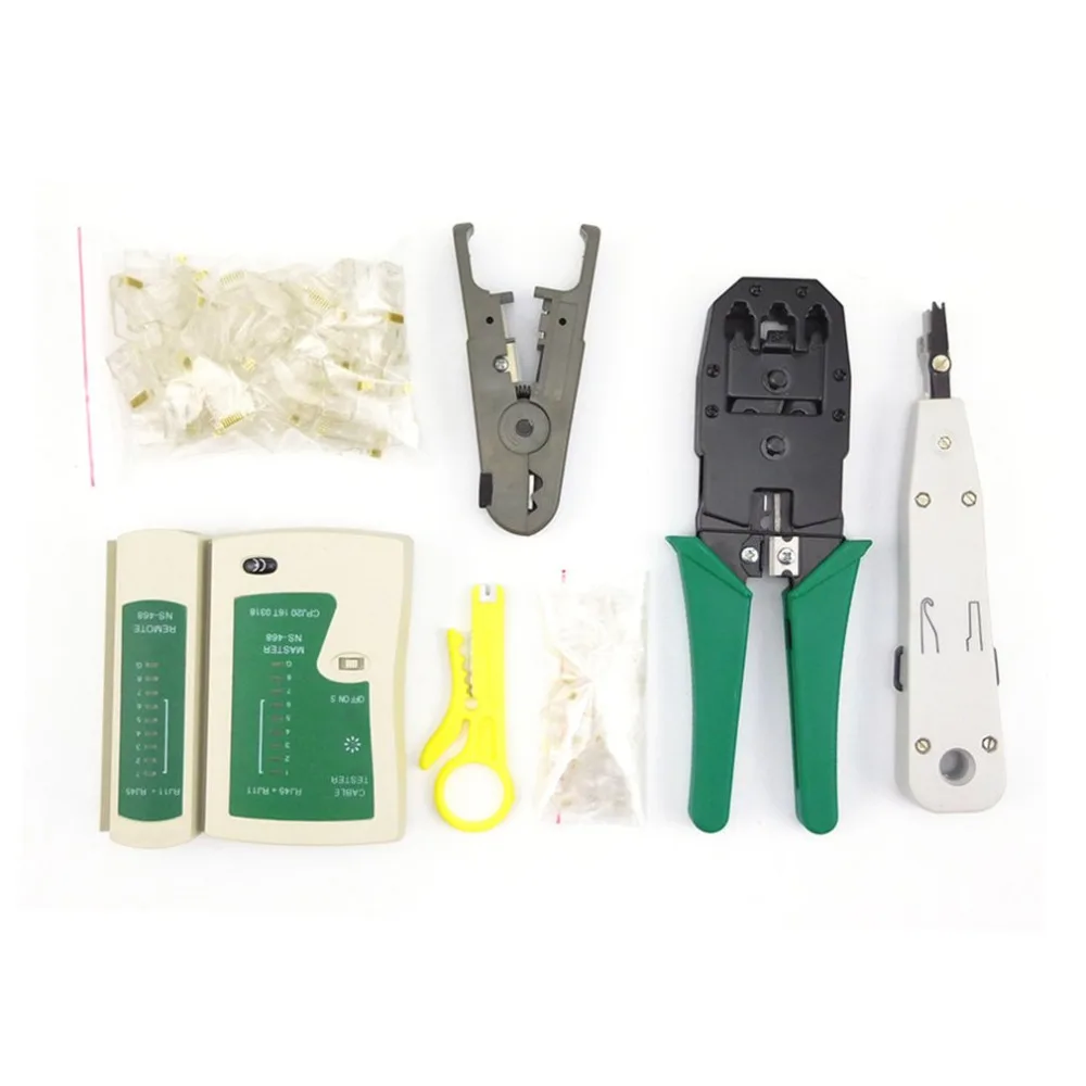 

7-in-1 Network Tool Kit Cable Tester And Plier RJ45 Crimper Crimping Tool Wire Line Detector Wire Line Detector Tool Set