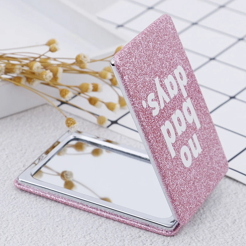 

Portable Square Double-Side Folding Cosmetics Pink Mirrors For Ladies And Girls Pocket Mirror Mini Women Girls