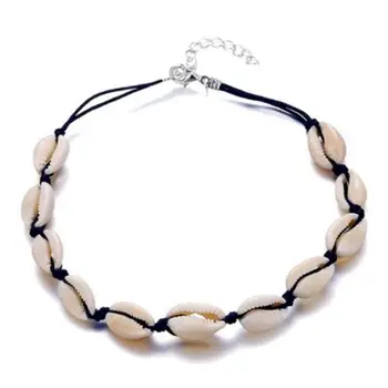 

10pcs Europe and America New Fashion Natural Seashell clavicle Necklace for Summer Beach Girl Jewelry gift 2 color T-32