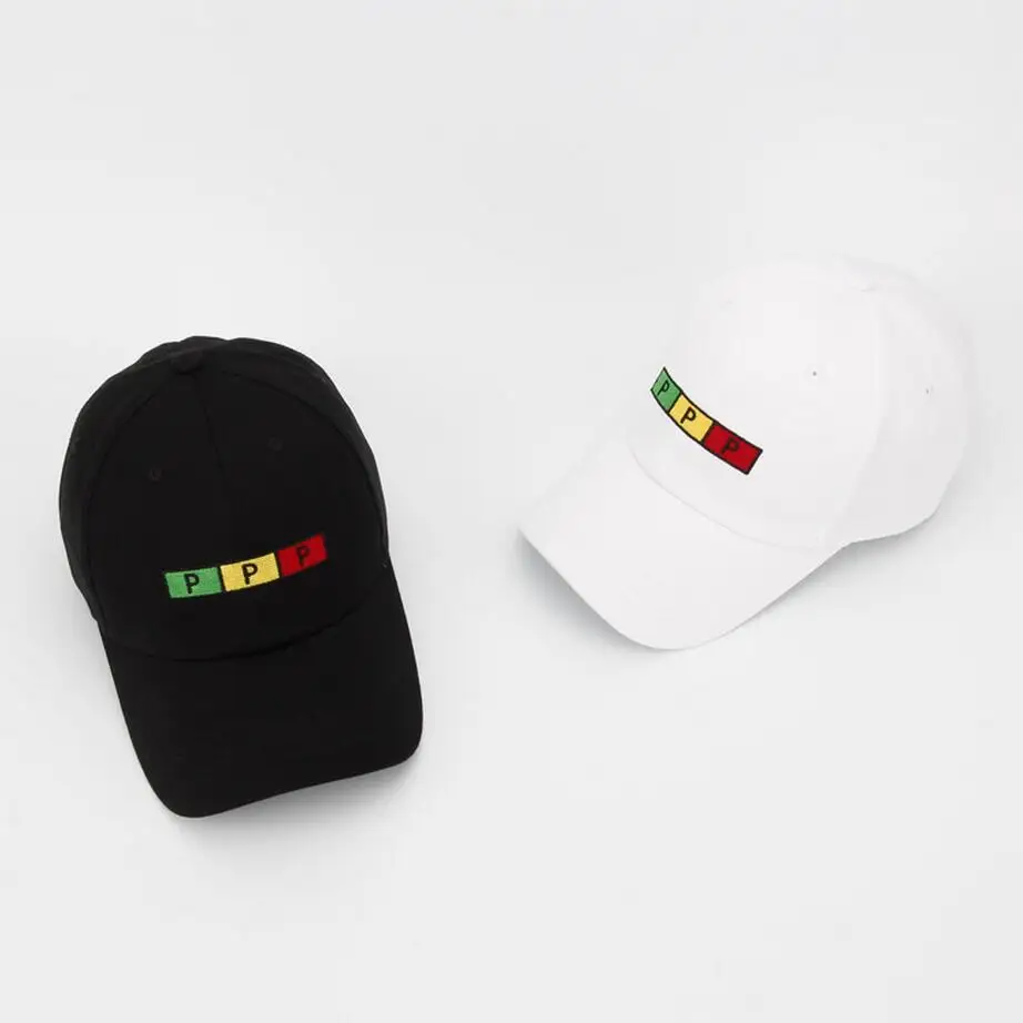 

Fashion Cap Women Men Summer Spring Cotton Caps Women PPP Solid Adult baseball Cap Black White Hat Snapback Women Cap 2016