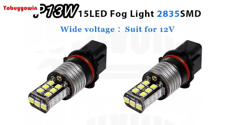 2Pcs P13W 15SMD 2835 LED White Car Driving DRL Fog Light Bulbs For Toyota FT86 / GT86 Kluger | Автомобили и мотоциклы