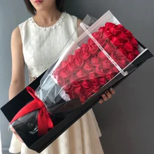 Рождество День святого Валентина букет Гвоздика девушка подарок на день рождения мыло цветок Подарочная коробка розы цветок украшение