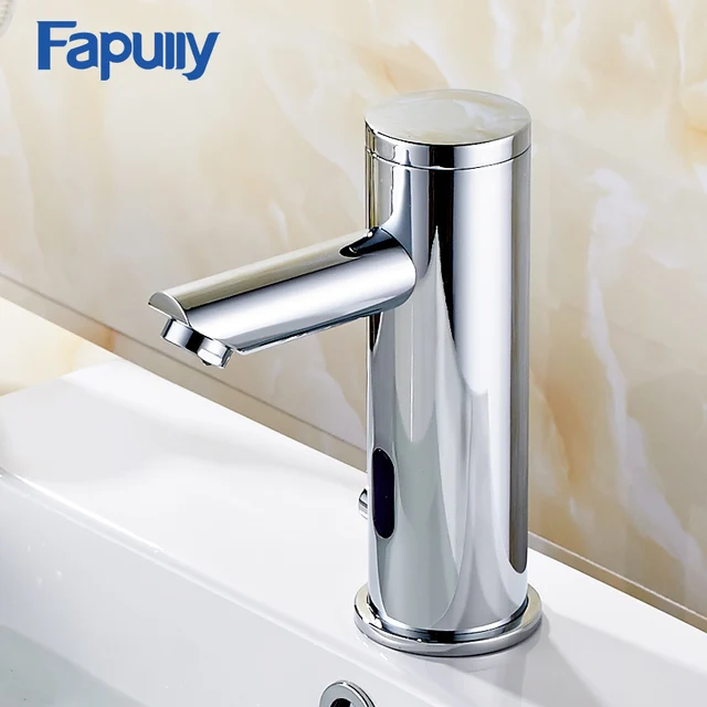 Fapully Automatic Inflrared Sensor Hand Touch Tap Hot Cold Bathroom Fapully Automatic Inflrared Sensor Hand Touch Tap Hot Cold Bathroom Sink Faucet Chrome Polished