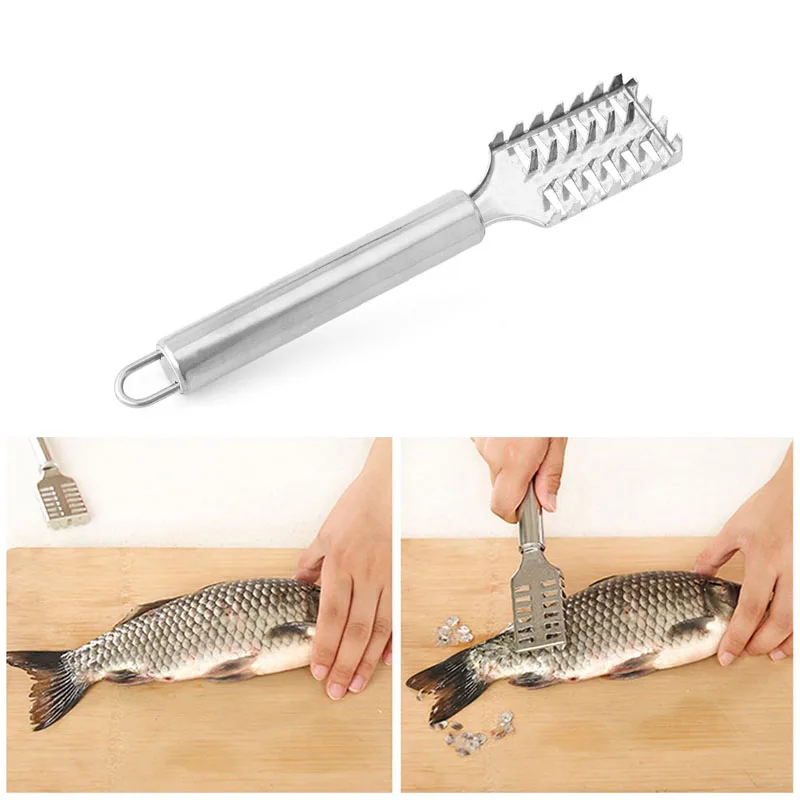 

1Pc Stainless Steel Kitchen Tool Fish Scale Remover Cleaner Scaler Scraper Peeler useful home