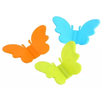 

300pcs Butterfly Shape Silicone Pot Holder Heat Resisting Gloves Dish Tray Clip Anti Scald Kitchen Tool wen7084