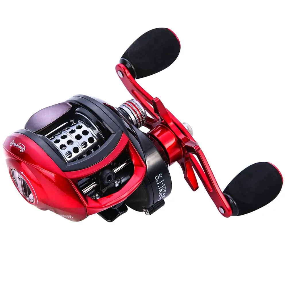 Sougayilang 4 Sección M de fibra de carbono Baitcsting Rod y derecha/carrete de pesca Combos conjunto - 3