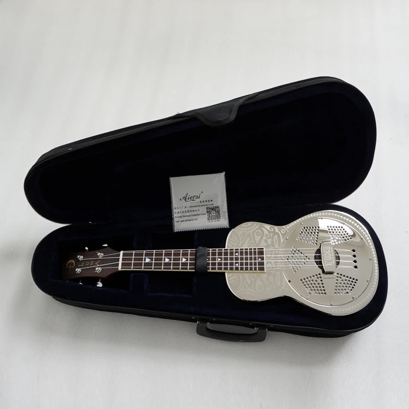 Просвет новое условие заказ 24 дюймов концерт Луна бамбуковые резонатор миниатюрная гитара укулеле-Луна