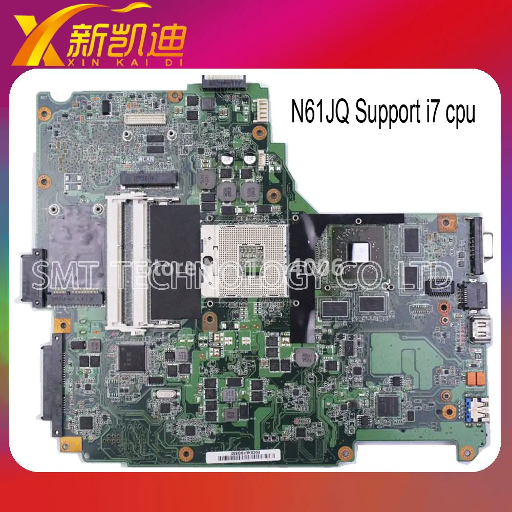 N61JQ motherboard mainboard systemboard for ASUS N61JQ Laptop non-integrated support intel i7 for DDR3 asus ms g31mel support ddr2 775 pin integrated small plate g31 motherboard