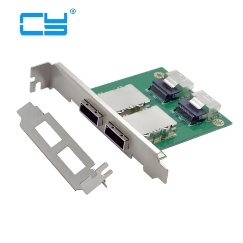 Двойной порт Mini SAS SFF 8088 для 36Pin 8087 PCBA Женский адаптер с кронштейн pci| |