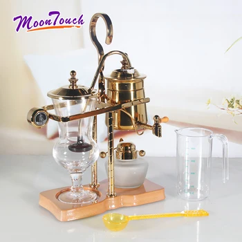 

500ml A Glass Syphon Siphon Drop Coffee Maker Pot 4 Cups Belgian Belgium Luxury Royal Family Balance Polished Rose Gold Color