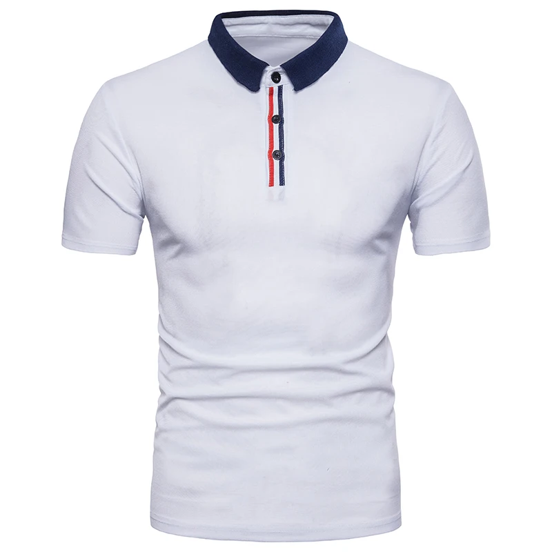 

2018 New casual T-shirt Tops brand male striped color men's slim short sleeved T-shirts summer style dress men EU/US large size