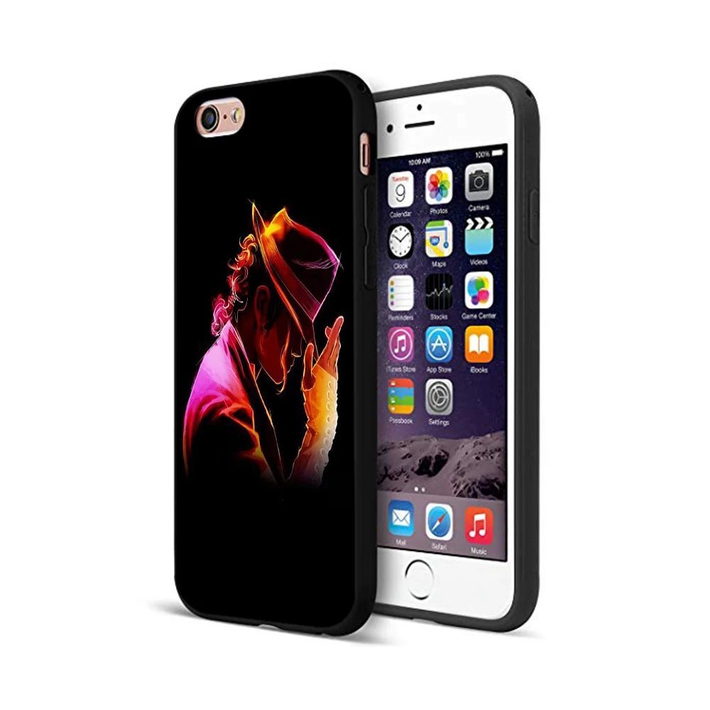 Черный ТПУ чехол для iphone 5 5s se 6 6s 7 8 plus x 10 силиконовый XR XS 11 pro MAX Майкл Джексон