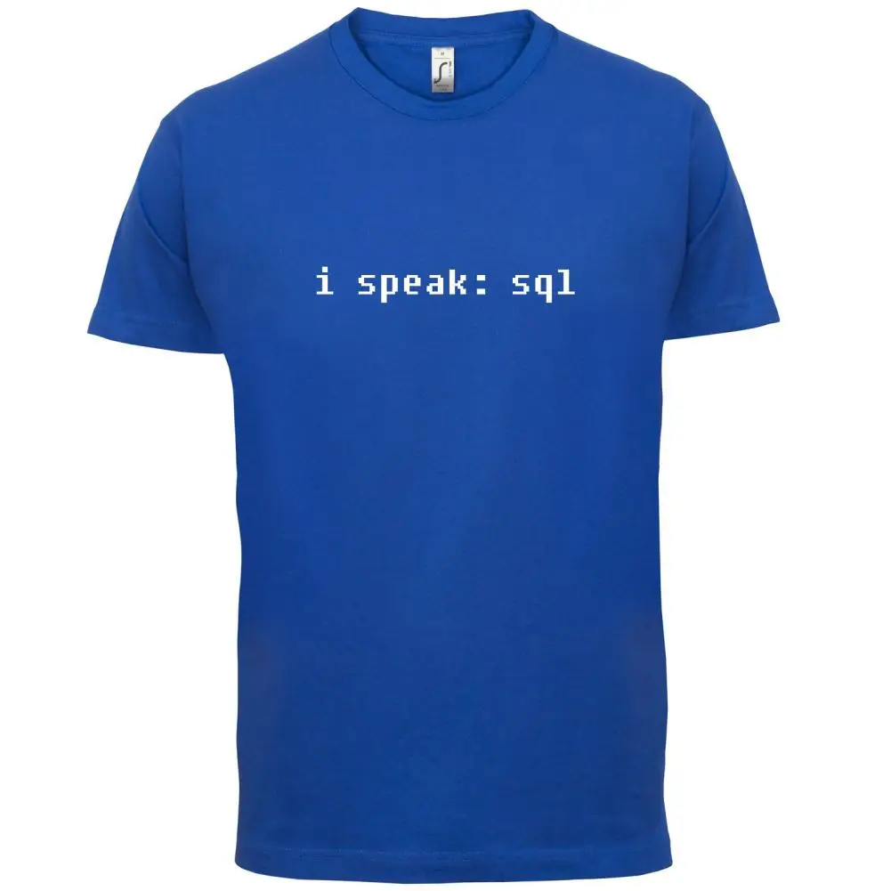 I Speak sql мужская Футболка Программирование/Компьютеры/код 13 цветов футболка с