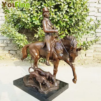 

Knight of medieval Europe style bronze sculpture horse & bronze dog crafts Home Furnishing ornaments