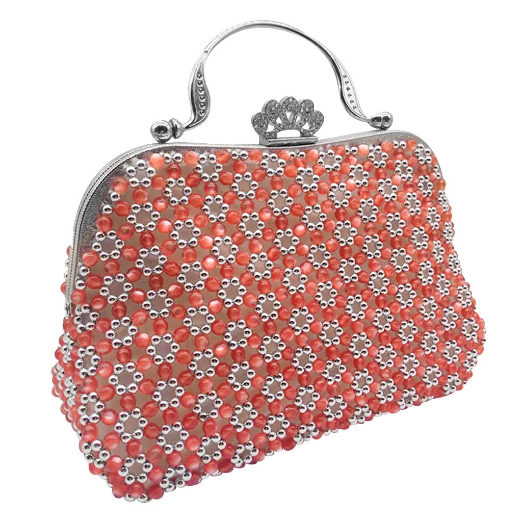 DIY Art& Crafts Flower Beaded Bag Kit Bead Handbag Making Supplies with Tools and Tutorial With Metal Purse Bag Frame