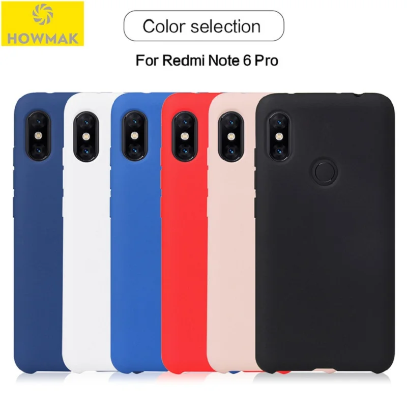 

Xiaomi Redmi Note 6 Case Original HOWMAK Official Style Liquid Silicone Cover Case For Xiaomi Redmi Note 6 Pro Note6 Case
