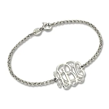 

Personalized Custom Name Bracelet For Women 925 Sterling silver Charms Handmade Engraved Handwriting Love Bangle Gift#ss40